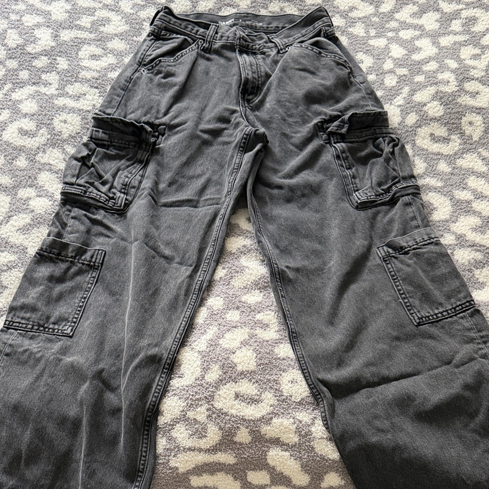 Old Navy Black Baggy Wide Leg Jeans